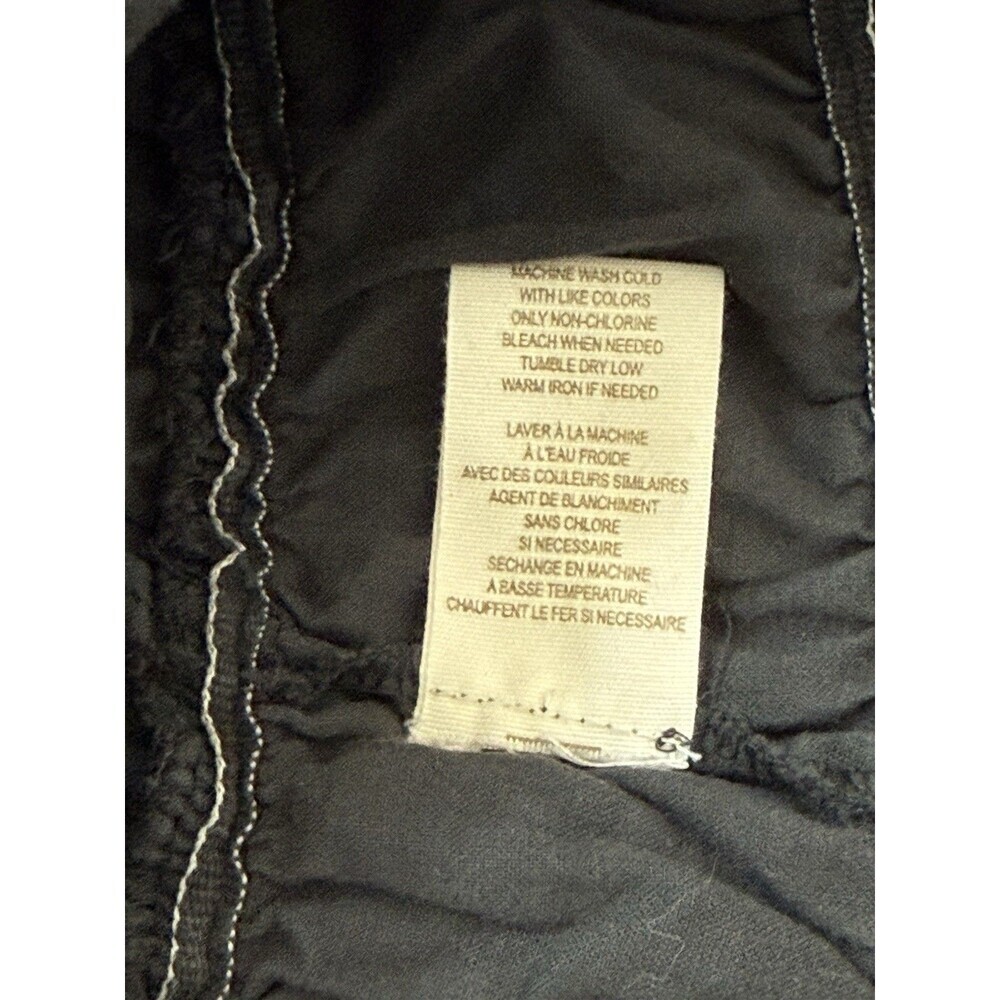 Free People Smocked Vest Dark Gray Tie-Front Open V-Neck Raw Hem Women’s M - Picture 5 of 5